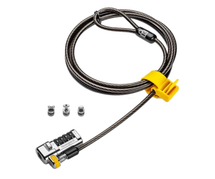 Linka zabezpieczająca Kensington ClickSafe 3-in-1 Combination Lock T-Bar, Nano & Wedge
